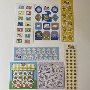 Hubman And Chubgirl Stickers Set Sloths Fruit Ducks Snails Sunflowers